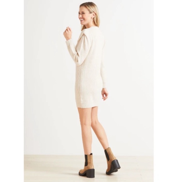 BBDAKOTA Evereve Cream Booked & Busy Sweater Dress by STEVE MADDEN Size XLarge - Picture 3 of 8